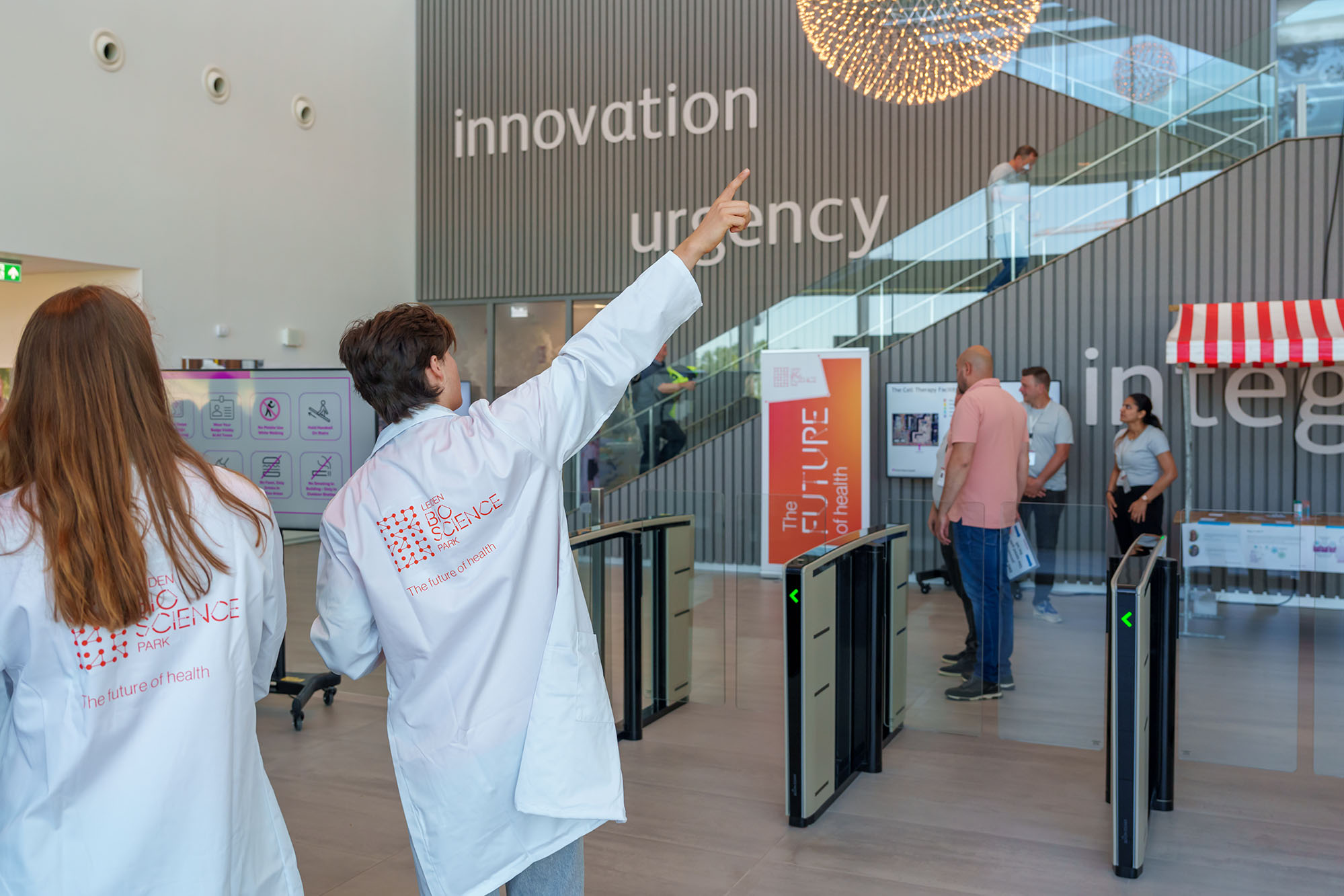 Welcoming visitors at BMS Leiden