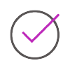purple check icon
